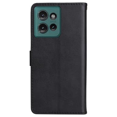 SKALO Motorola Edge 50 5G PU-nahkainen Lompakkokotelo - Musta