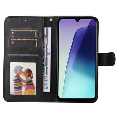 SKALO Xiaomi Redmi 14C PU-nahkainen Lompakkokotelo - Musta