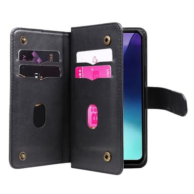 SKALO Xiaomi Redmi 14C 10-lokeroa Lompakkokotelo - Musta