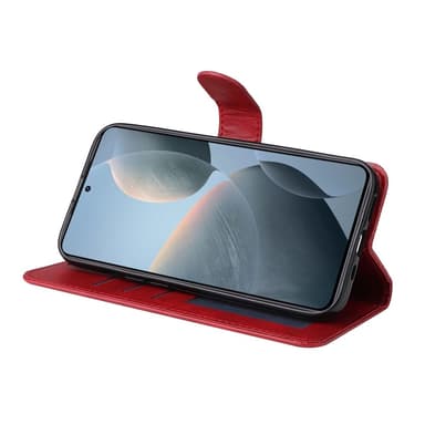 SKALO Xiaomi 14T PU-nahkainen Lompakkokotelo - Punainen