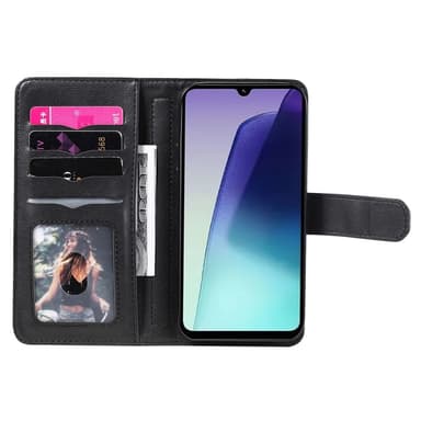 SKALO Xiaomi Redmi 14C 10-lokeroa Lompakkokotelo - Musta