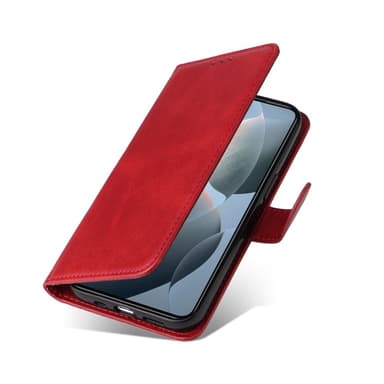 SKALO Xiaomi 14T PU-nahkainen Lompakkokotelo - Punainen