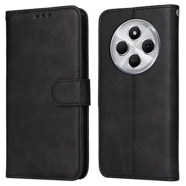 SKALO Xiaomi Redmi 14C PU-nahkainen Lompakkokotelo - Musta