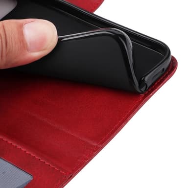 SKALO Xiaomi 14T PU-nahkainen Lompakkokotelo - Punainen