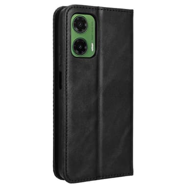 SKALO Motorola Moto G35 5G Kohokuvioitu Premium lompakkokotelo - Musta