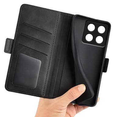 SKALO Xiaomi 14T Premium Wallet Lompakkokotelo - Musta