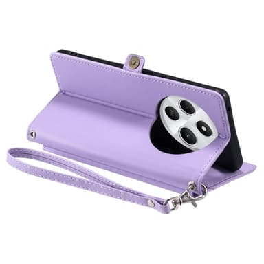 SKALO Xiaomi Redmi 14C PU-Nahkakotelo Lompakkokotelo - Violetti