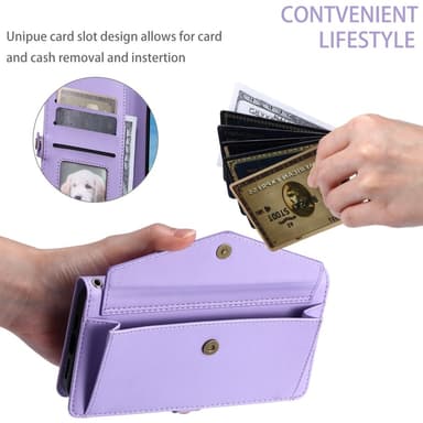 SKALO Xiaomi Redmi 14C PU-Nahkakotelo Lompakkokotelo - Violetti