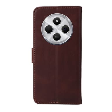SKALO Xiaomi Redmi 14C PU-nahkainen Lompakkokotelo - Ruskea