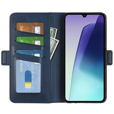 SKALO Xiaomi Redmi 14C Premium Wallet Lompakkokotelo - Sininen