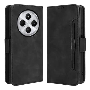 SKALO Xiaomi Redmi 14C 6-lokeroa Lompakkokotelo - Musta