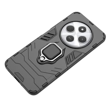 SKALO Xiaomi Redmi 14C Armor Hybridi metallirengas kuori - Musta