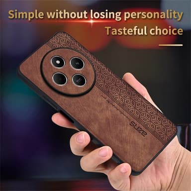 SKALO Xiaomi Redmi 14C AZNS PU-nahka suojakuori - Musta
