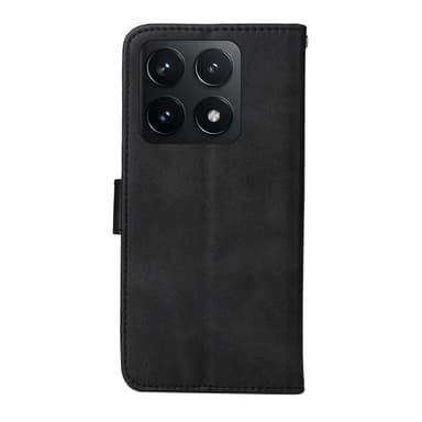 SKALO Xiaomi 14T PU-nahkainen Lompakkokotelo - Musta