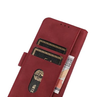 SKALO Xiaomi Redmi 14C KHAZNEH Lompakkokotelo PU-nahasta - Punainen