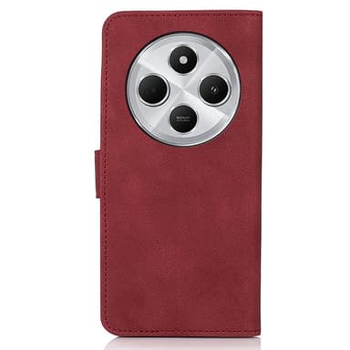 SKALO Xiaomi Redmi 14C KHAZNEH Lompakkokotelo PU-nahasta - Punainen
