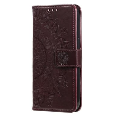 SKALO Xiaomi Redmi 14C Mandala lompakkokotelo - Ruskea