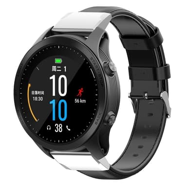 KALEBOL Nahkaranneke Garmin Fenix 8 47mm - Musta