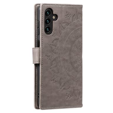 SKALO Samsung A04s 4G Mandala lompakkokotelo - Harmaa