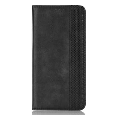 SKALO Asus Zenfone 9 5G Kohokuvioitu Premium lompakkokotelo - Musta