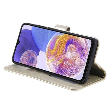 SKALO Samsung A23 5G Mandala lompakkokotelo - Kulta