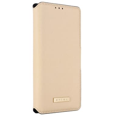 SKALO Samsung A14 4G/5G MUXMA Saffiano PU-nahka Lompakkokotelo - Kulta