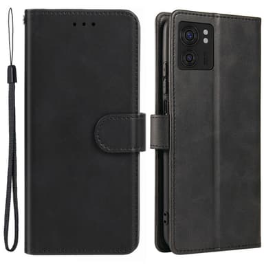 SKALO Motorola Edge 40 5G Premium Wallet Lompakkokotelo - Musta