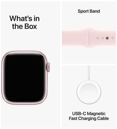 Apple Watch S9 45mm GPS+CEL (pinkki alum./vaaleanpun. Sport Loop) S/M