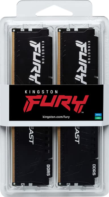 Kingston FURY Beast 64 GB DDR5 RAM muisti 6000 MT/s CL30 (musta)