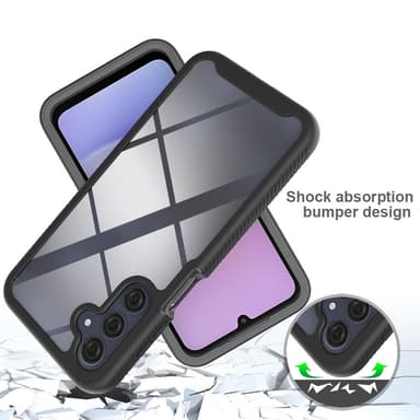 SKALO Samsung A16 Iskunkestävä Clear Hybridi Suojakuori - Violetti