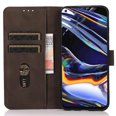 SKALO Samsung A16 KHAZNEH Lompakkokotelo PU-nahasta - Ruskea