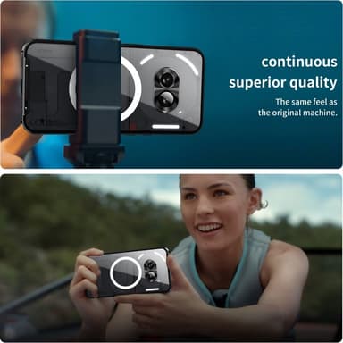SKALO Nothing Phone (2a) Plus Magic Shield Metal Magnetic Ring - Musta