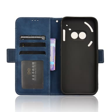 SKALO Nothing Phone (2a) Plus 6-lokeroa Lompakkokotelo - Sininen