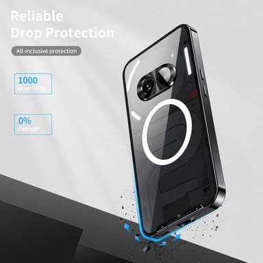 SKALO Nothing Phone (2a) Plus Magic Shield Metal Magnetic Ring - Musta