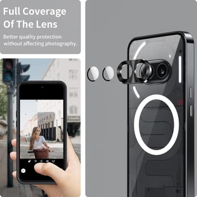 SKALO Nothing Phone (2a) Plus Magic Shield Metal Magnetic Ring - Musta
