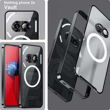 SKALO Nothing Phone (2a) Plus Magic Shield Metal Magnetic Ring - Musta