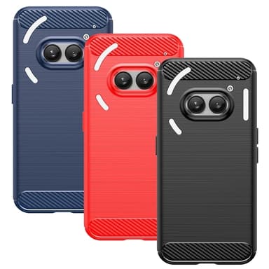 SKALO Nothing Phone (2a) Plus Armor Carbon Iskunkestävä TPU suojakuori - Punainen
