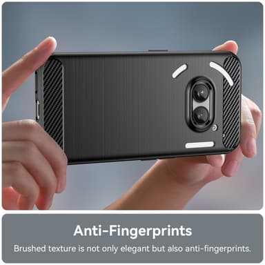 SKALO Nothing Phone (2a) Plus Armor Carbon Iskunkestävä TPU suojakuori - Musta