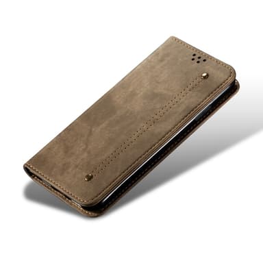 SKALO Samsung A16 Jeans Lompakkokotelo - Khaki