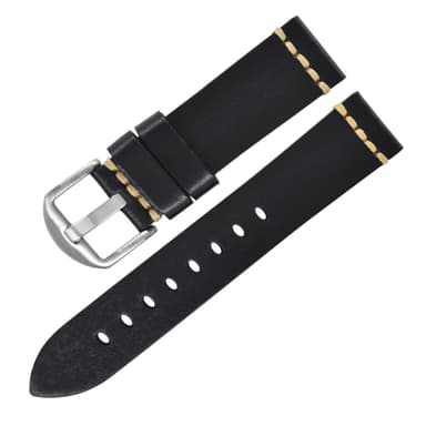 Aitoa nahkaa vaihdettava kellon ranneke 22 mm