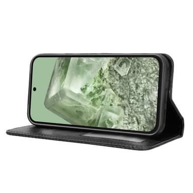 Google Pixel 8a Teline Puhelinkotelo Täysi Suojaus Lompakon Suojaus - Musta