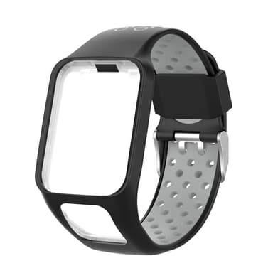Silikonirannekello TomTom Smartwatchille Musta + harmaa