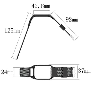 Silikonirannekello TomTom Smartwatchille Musta + harmaa
