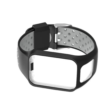 Silikonirannekello TomTom Smartwatchille Musta + harmaa