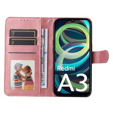SKALO Xiaomi Redmi A3 PU-nahkainen Lompakkokotelo - Pinkki