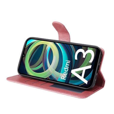 SKALO Xiaomi Redmi A3 PU-nahkainen Lompakkokotelo - Pinkki