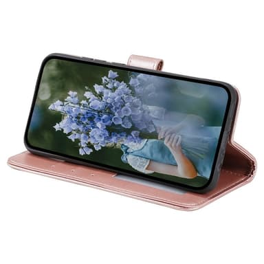 SKALO Samsung S24 Ultra Mandala lompakkokotelo - Ruusukulta