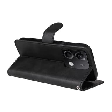 SKALO Xiaomi Redmi Note 13 Pro 5G PU-nahkainen Lompakkokotelo - Musta
