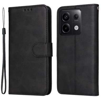 SKALO Xiaomi Redmi Note 13 Pro 5G PU-nahkainen Lompakkokotelo - Musta