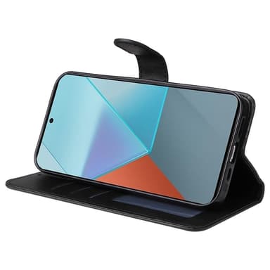 SKALO Xiaomi Redmi Note 13 Pro 5G PU-nahkainen Lompakkokotelo - Musta